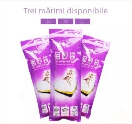 Set de pungi pentru deșeuri de animale de companie: pungi pentru fecale de pisică, pungi pentru fecale de câine, pungă pentru nisipul de pisică, linguriță pentru curățare pisică