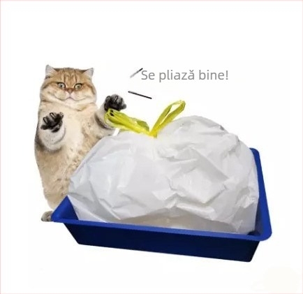 Set de pungi pentru deșeuri de animale de companie: pungi pentru fecale de pisică, pungi pentru fecale de câine, pungă pentru nisipul de pisică, linguriță pentru curățare pisică