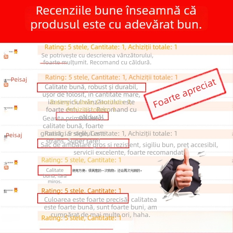 Pungă autoadezivă mată pentru haine, din plastic, proces compozit, ambalare haine, 100 buc.