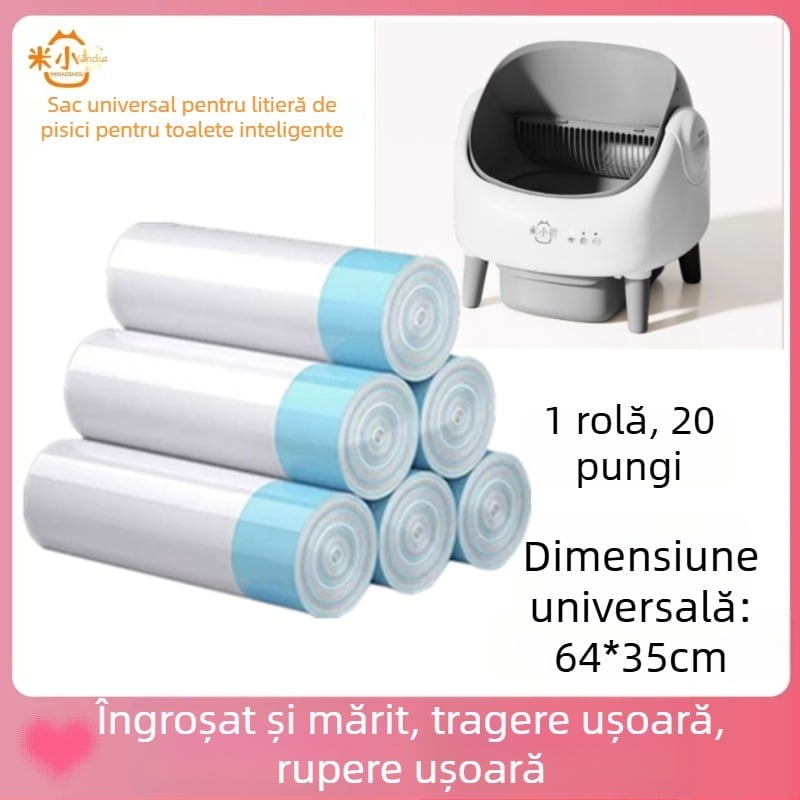 Saci ecologici universali, groși, pentru toaletă de pisici — saci de colectare și depozitare a fecalelor de pisică