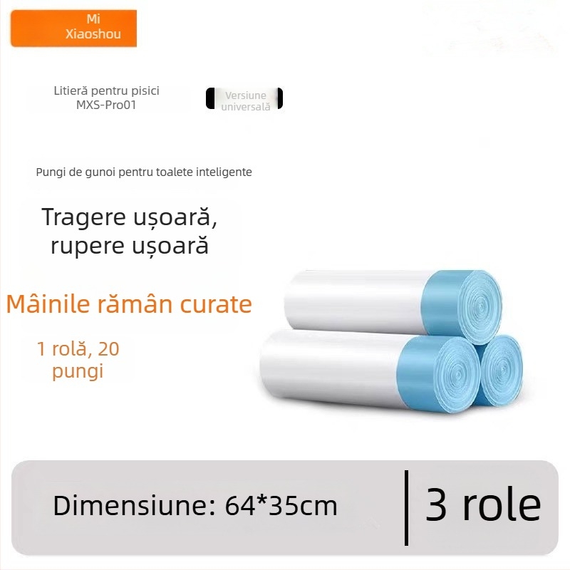 Saci ecologici universali, groși, pentru toaletă de pisici — saci de colectare și depozitare a fecalelor de pisică