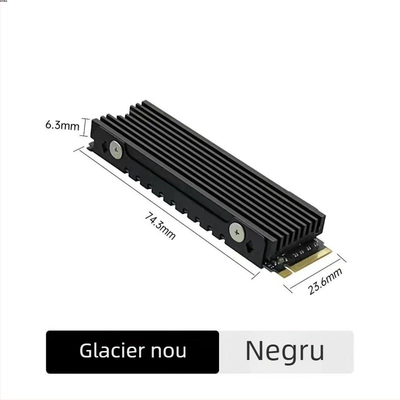 Cooler SSD M.2, aluminiu, 60 g, pentru unități M.2