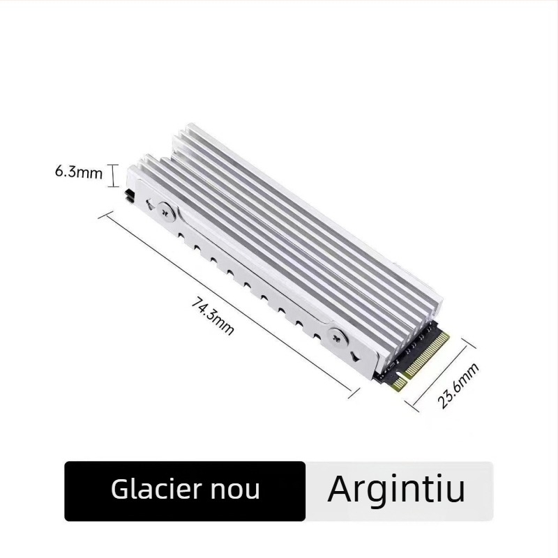 Cooler SSD M.2, aluminiu, 60 g, pentru unități M.2
