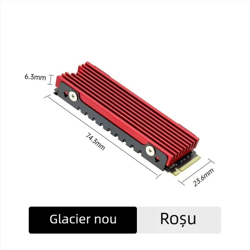 Cooler SSD M.2, aluminiu, 60 g, pentru unități M.2