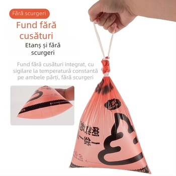 Dispenser portabil pentru pungile de dejecții ale câinilor, cu pungi cu șnur, neimportat, fără mărci private licențiate.