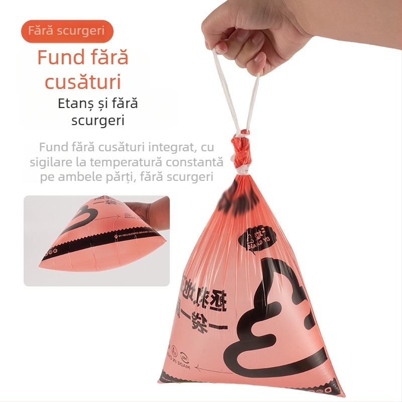 Dispenser portabil pentru pungile de dejecții ale câinilor, cu pungi cu șnur, neimportat, fără mărci private licențiate.