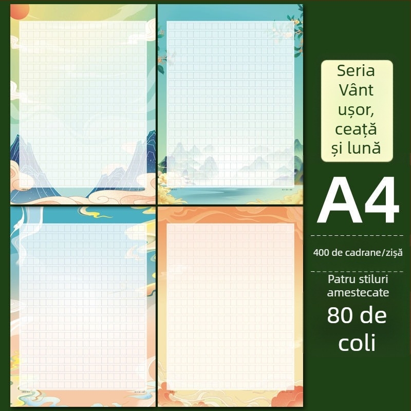 Hârtie de compoziție chinezească, hârtie lucioasă, stil plic chinezesc; cadou pentru coleg, Crăciun