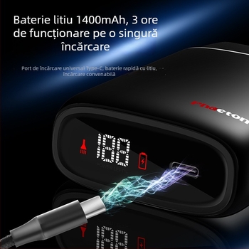 Phaeton aparat de ras electric, reîncărcabil pentru bărbați, cu lamă din aliaj de titan, cap de tăiere demontabil și lavabil, zgomot redus