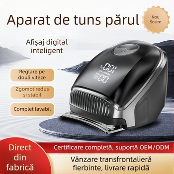 Aparat de tuns păr 2 în 1 pentru tuns și ras, complet lavabil, afișaj digital, utilizare uscată și umedă