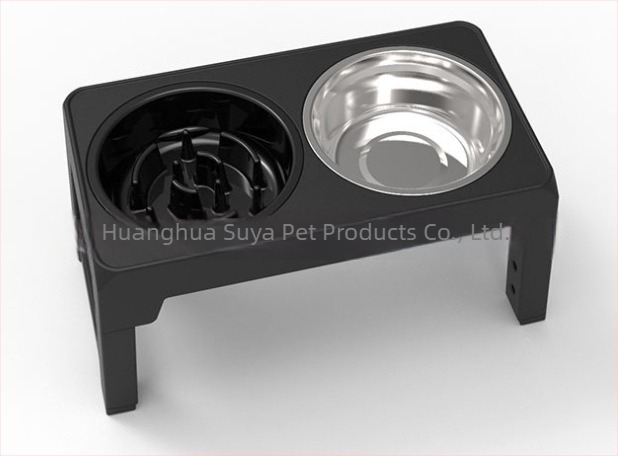 Bol pentru animale de companie personalizat: ABS, suport înălțat reglabil, bol dublu pentru câini mari, design pliabil