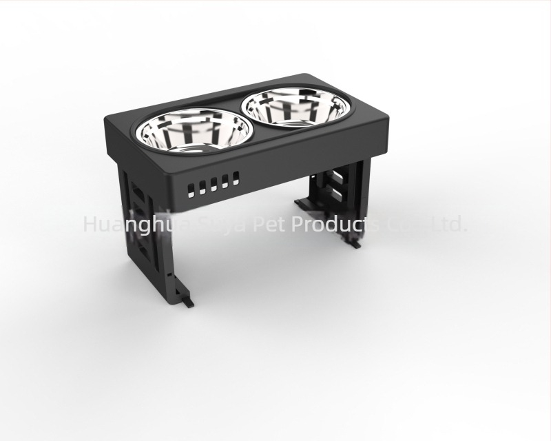 Bol pentru animale de companie personalizat: ABS, suport înălțat reglabil, bol dublu pentru câini mari, design pliabil