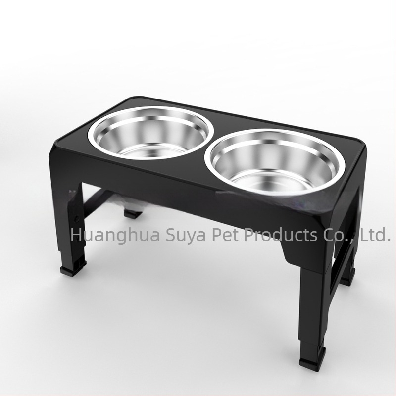 Bol pentru animale de companie personalizat: ABS, suport înălțat reglabil, bol dublu pentru câini mari, design pliabil
