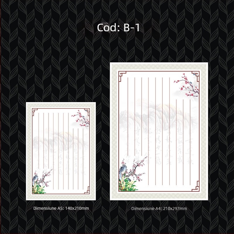 Hârtie pentru scrisori cu ștampilare aurie, gros, stil occidental de papetărie, hârtie offset Grade A 100 g, logo imprimat