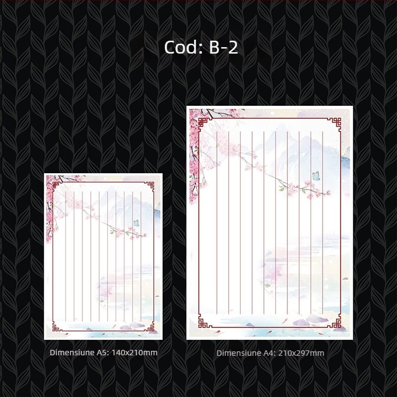 Hârtie pentru scrisori cu ștampilare aurie, gros, stil occidental de papetărie, hârtie offset Grade A 100 g, logo imprimat