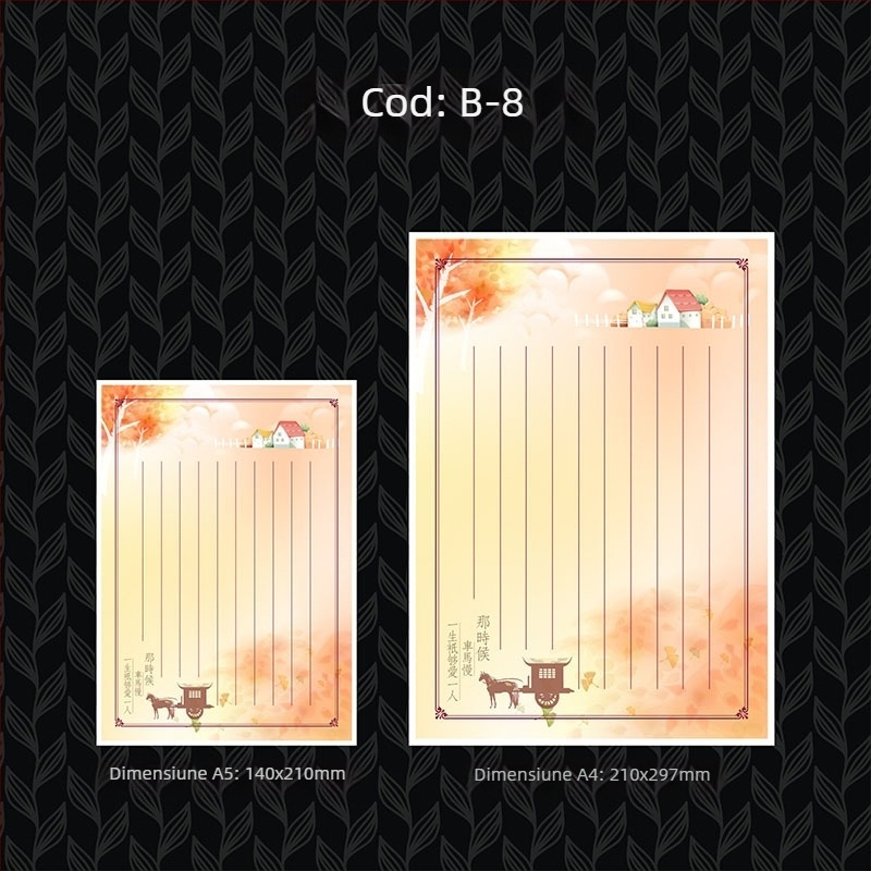 Hârtie pentru scrisori cu ștampilare aurie, gros, stil occidental de papetărie, hârtie offset Grade A 100 g, logo imprimat