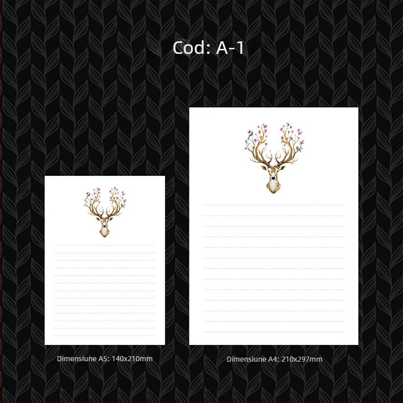 Hârtie pentru scrisori cu ștampilare aurie, gros, stil occidental de papetărie, hârtie offset Grade A 100 g, logo imprimat