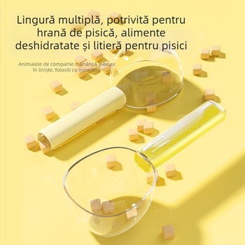 Lingură din plastic pentru hrană de animale de companie pentru pisici și câini, cu clips, măsurare - Brand Pidge, cutie cu 240 de bucăți