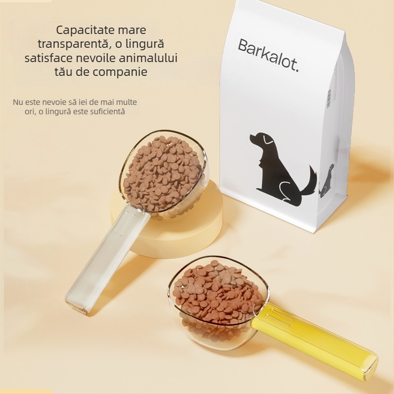 Lingură din plastic pentru hrană de animale de companie pentru pisici și câini, cu clips, măsurare - Brand Pidge, cutie cu 240 de bucăți
