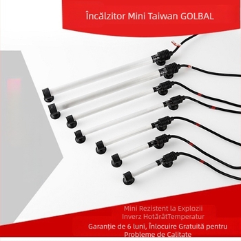 Bară de încălzire pentru țestoase cu control al temperaturii constante, sticlă de cuarț, 25–500W, 1kg, brand Taiwan GOL