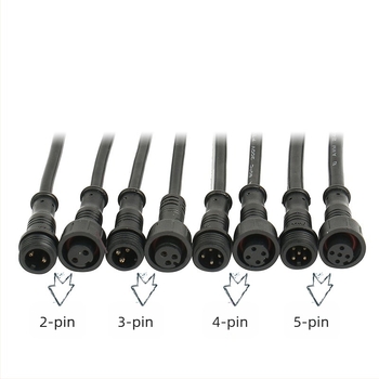 Conector impermeabil pentru sisteme cu 2–5 nuclee, contacte din cupru, izolație PVC, 60V 3A, pentru automobile, electronică, industrie și agricultură