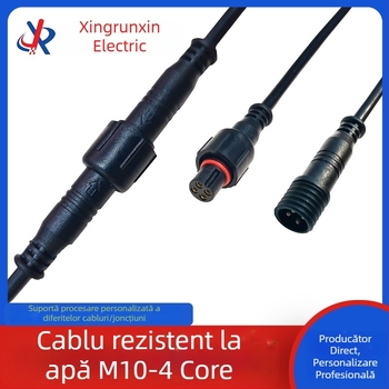 Conector impermeabil M10, 4 pini, de la femelă la masculin, priză LED pentru alimentarea echipamentelor de piscină