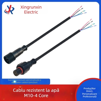 Conector impermeabil M10, 4 pini, de la femelă la masculin, priză LED pentru alimentarea echipamentelor de piscină