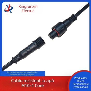Conector impermeabil M10, 4 pini, de la femelă la masculin, priză LED pentru alimentarea echipamentelor de piscină