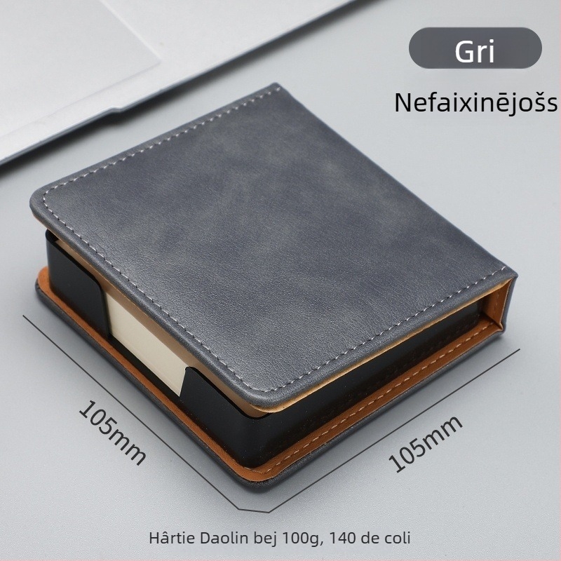 Cutie de depozitare pentru Post-it — PU piele imitata și acrilic, formă bloc de hârtie, organizator de birou Zhuorui Stationery