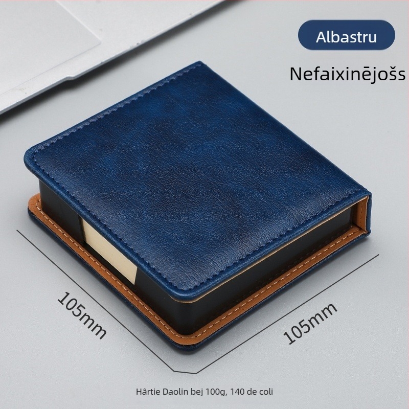 Cutie de depozitare pentru Post-it — PU piele imitata și acrilic, formă bloc de hârtie, organizator de birou Zhuorui Stationery