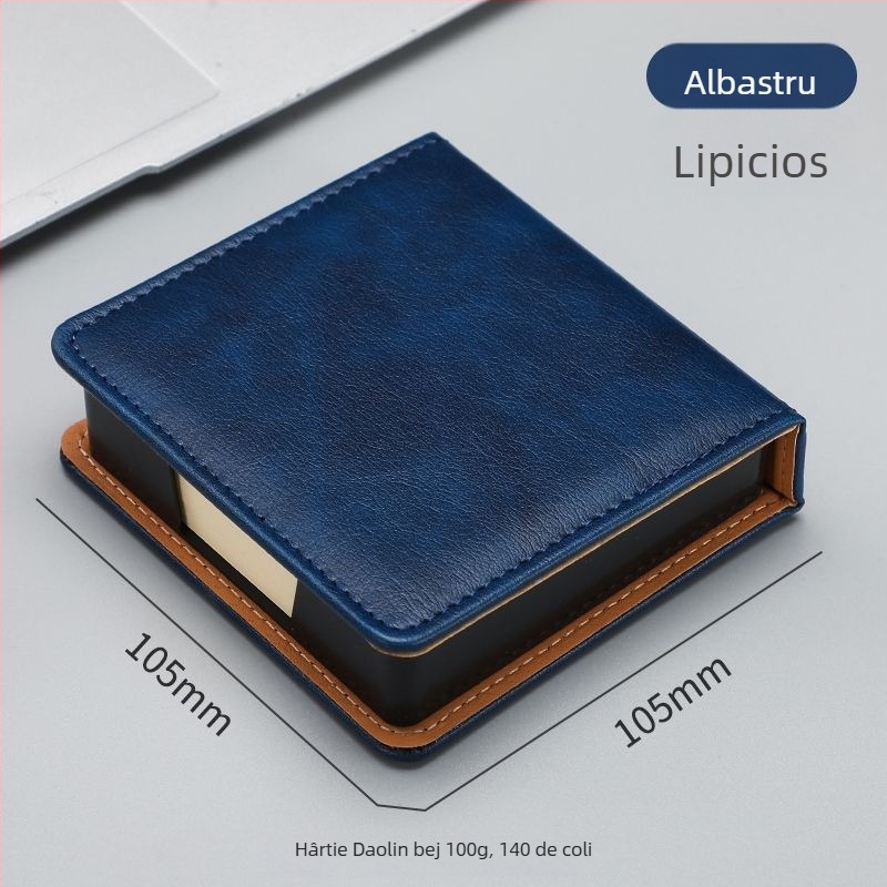 Cutie de depozitare pentru Post-it — PU piele imitata și acrilic, formă bloc de hârtie, organizator de birou Zhuorui Stationery