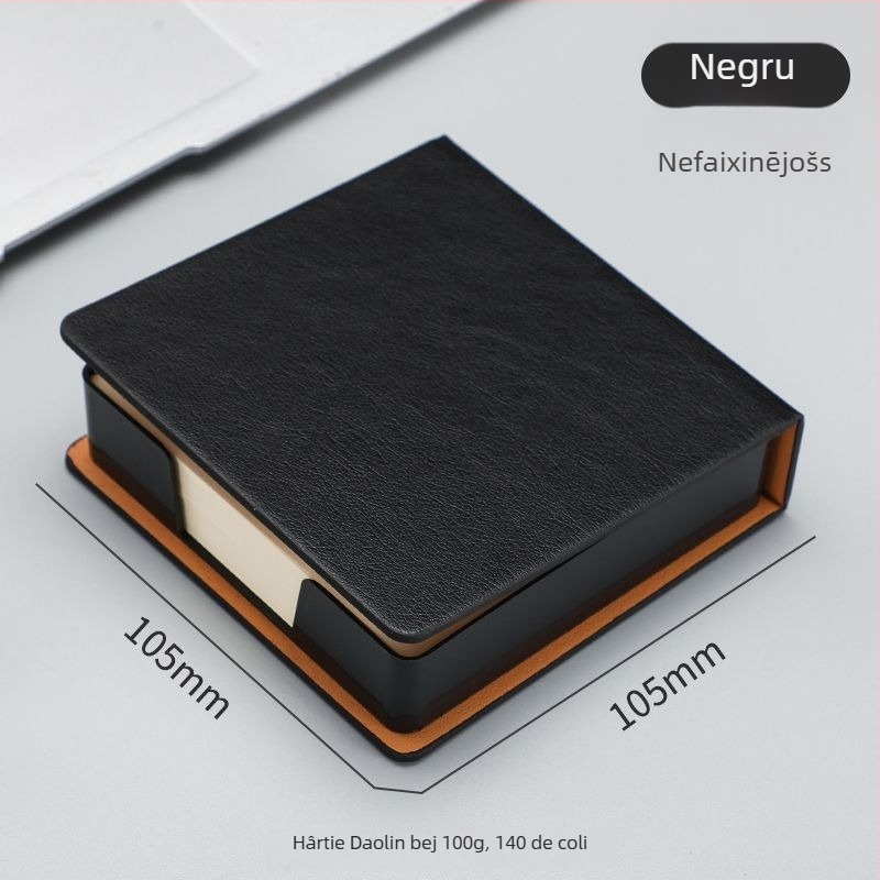 Cutie de depozitare pentru Post-it — PU piele imitata și acrilic, formă bloc de hârtie, organizator de birou Zhuorui Stationery