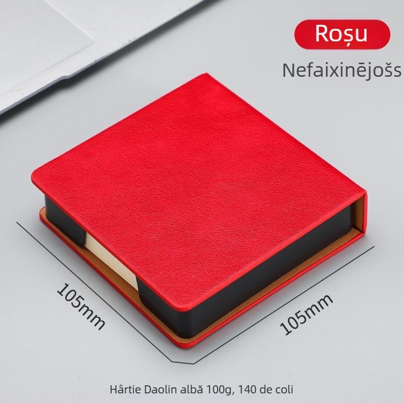 Cutie de depozitare pentru Post-it — PU piele imitata și acrilic, formă bloc de hârtie, organizator de birou Zhuorui Stationery