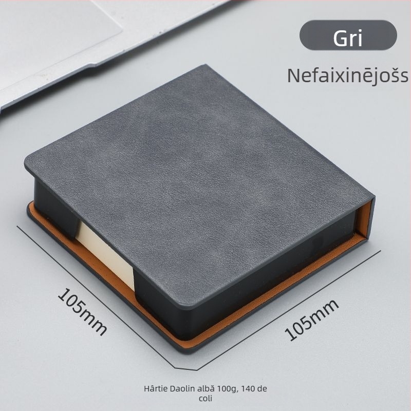 Cutie de depozitare pentru Post-it — PU piele imitata și acrilic, formă bloc de hârtie, organizator de birou Zhuorui Stationery