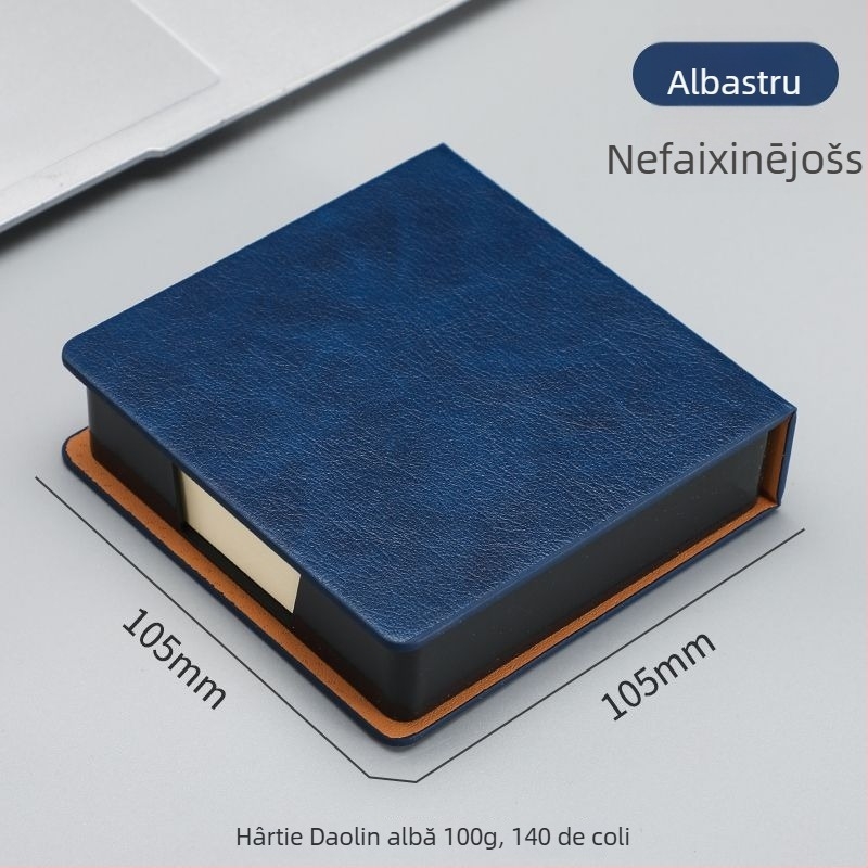 Cutie de depozitare pentru Post-it — PU piele imitata și acrilic, formă bloc de hârtie, organizator de birou Zhuorui Stationery