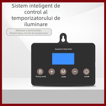 Lumină LED inteligentă pentru acvariu cu temporizator, 12W, carcasă din plastic, reglaj intensitate, răsărit-apus, FISHEYE