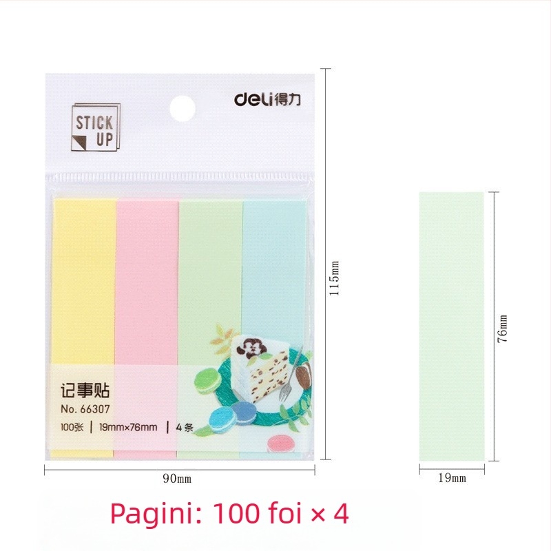 Deli notițe lipicioase, gata de lipit, 45 g, hârtie, comandă minimă 1