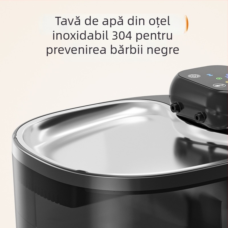 Dispenser de apă pentru pisici cu temperatură constantă, încălzire ciclică, separare apă-electricitate, oțel inoxidabil; detașabil