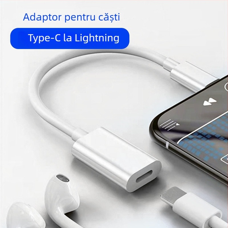 Adaptor pentru căști, model 15, compatibil cu seria Apple 15