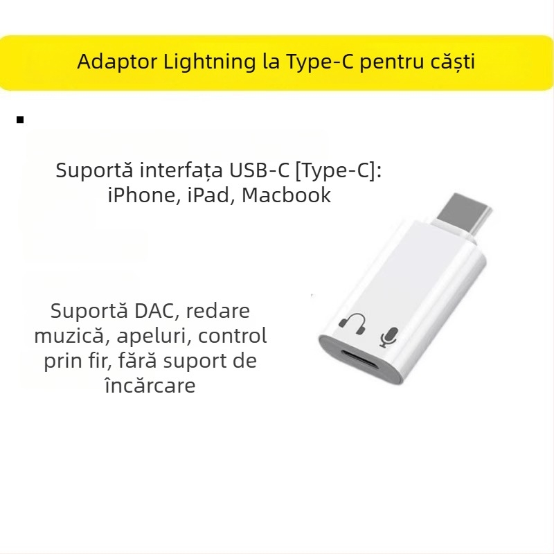 Adaptor pentru căști, model 15, compatibil cu seria Apple 15