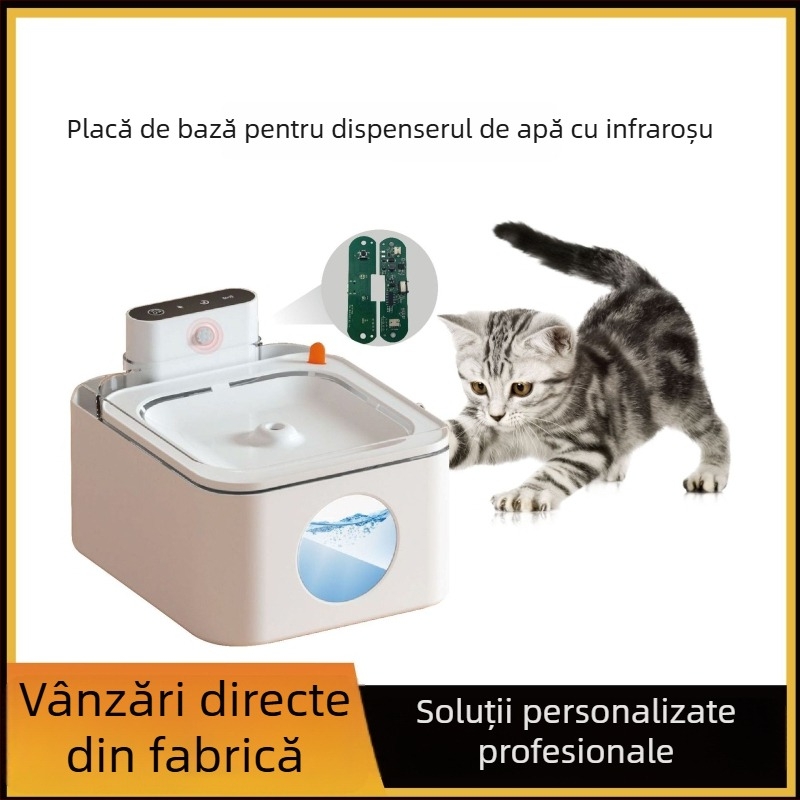 PCBA pentru fântână de apă cu infraroșu pentru animale de companie — model afu-ysj-hw-01; potrivită pentru câini și pisici; detașabilă; aplicația nu este suportată.