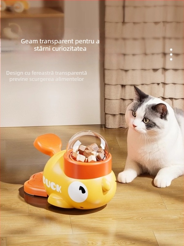 Dispenser de hrană pentru pisici - jucărie interactivă și trainer, fără aplicație