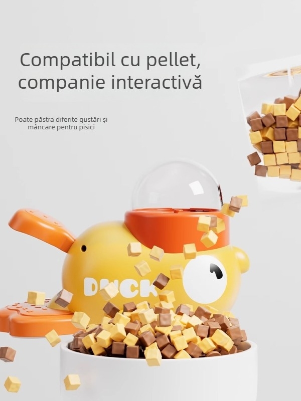 Dispenser de hrană pentru pisici - jucărie interactivă și trainer, fără aplicație
