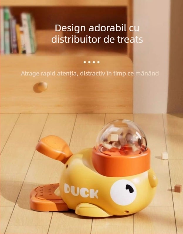 Dispenser de hrană pentru pisici - jucărie interactivă și trainer, fără aplicație