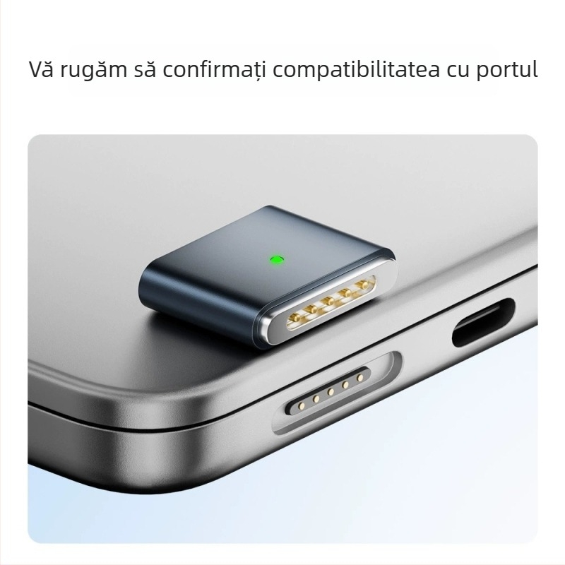 Emmons adaptor magnetic Type-C către MagSafe 3/2 pentru MacBook Pro/Air, C feminin la MagSafe3