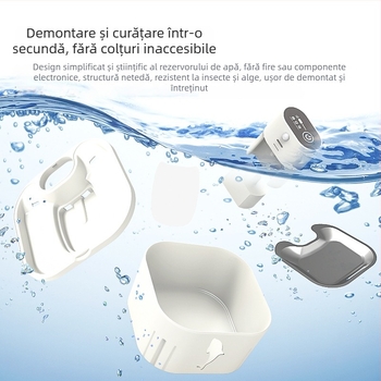 Distribuitor de apă pentru pisici cu apă circulantă, alimentare la priză, senzor fără fir, dispenser automat cu încărcare fără fir