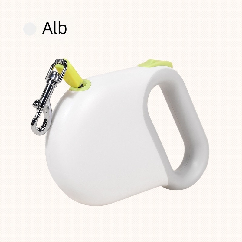 Lesă de câine retractabilă — material ABS, pentru plimbări în aer liber