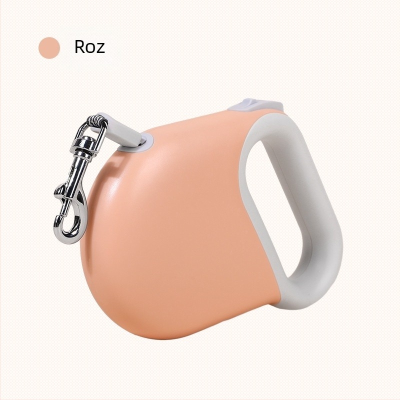 Lesă de câine retractabilă — material ABS, pentru plimbări în aer liber