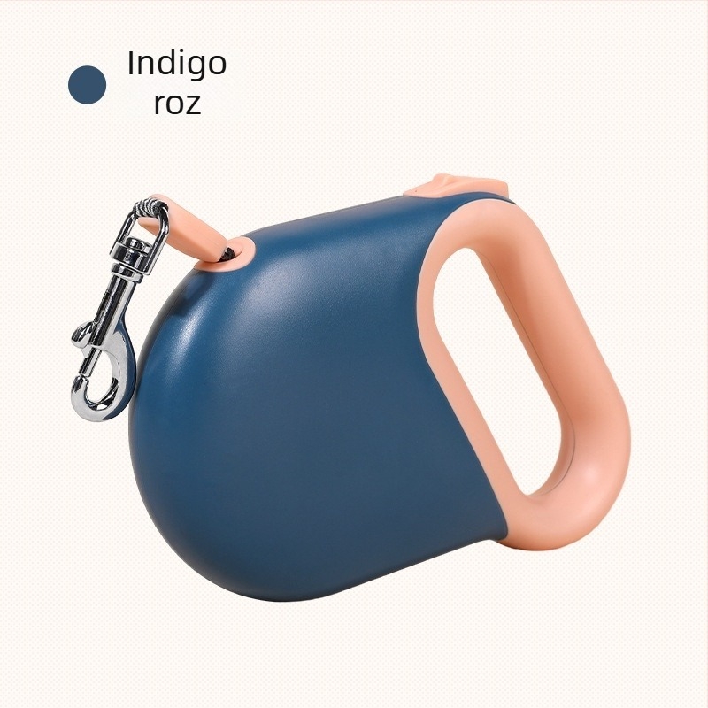 Lesă de câine retractabilă — material ABS, pentru plimbări în aer liber