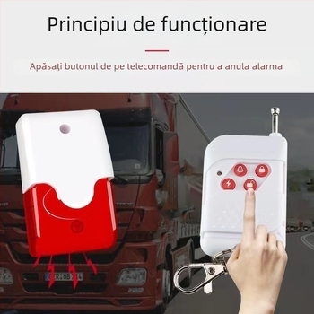 Detector de fum pentru camioane RA-103WX, 5V, detecție 360°, wireless, rază 50 m