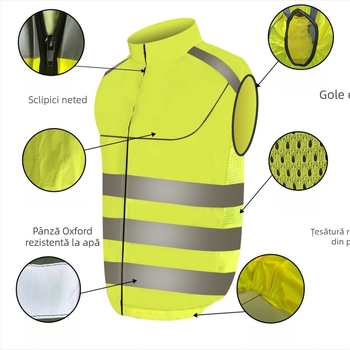 Jachetă reflectorizantă pentru echitație - țesătură Oxford 150D, bandă reflectorizantă, modelul 1915